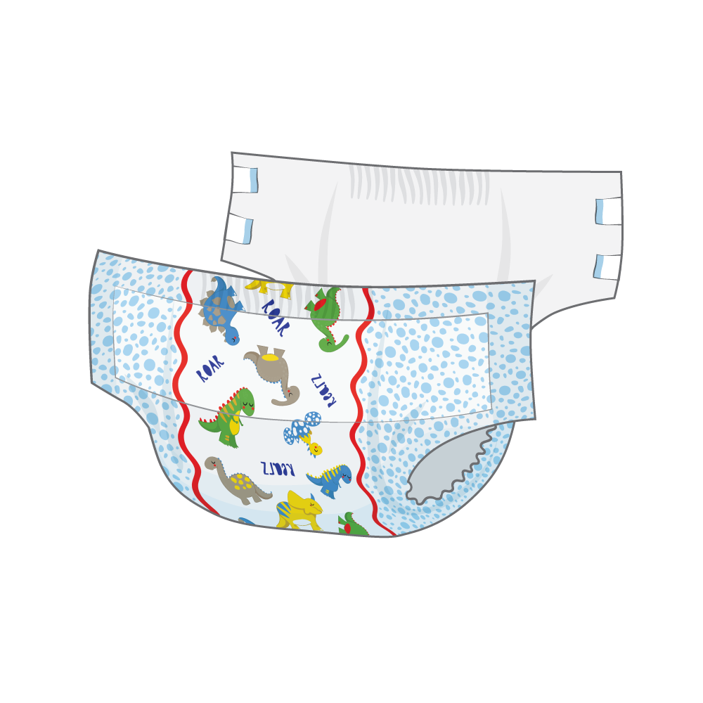 Rearz Dinosaur Elite Adult Diapers