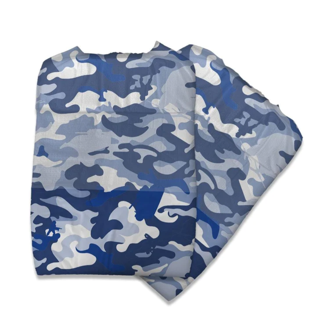 Tykables Cammies Blue Adult Diapers