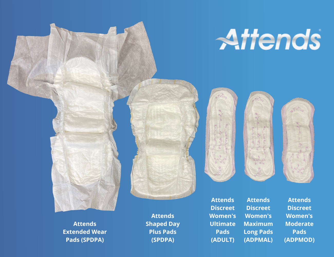 Pad Types Attends Discreet Women's Ultimate Pads