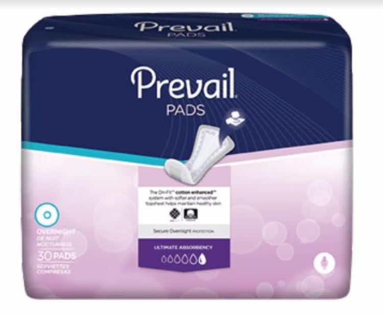 Prevail Overnight Absorbency Bladder Control Pads